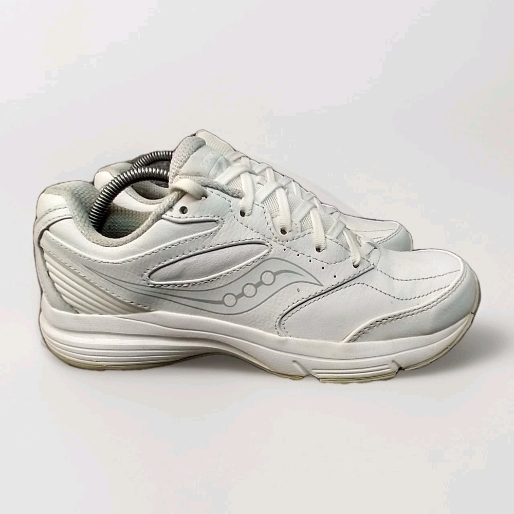 Saucony‎ Integrity ST 2 Womens 10 Walking Shoes White Leather Sneakers 40204-1